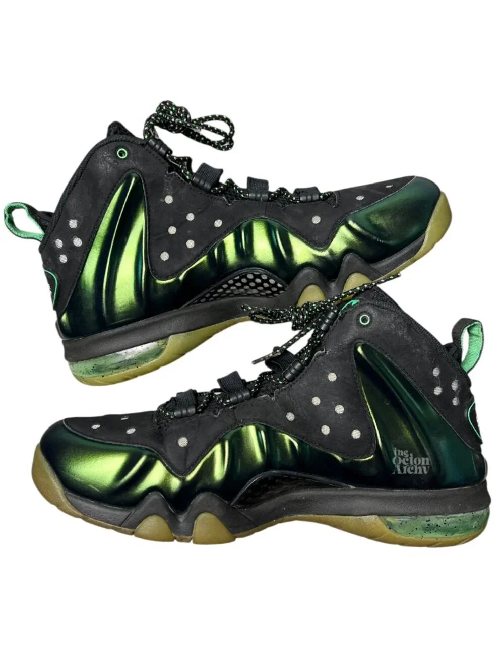 Size 9.5 Nike Barkley Posite Max - 2013 'Gamma Green' 555097-301 Pre-Owned